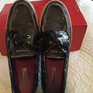 Women’s Bahama Black sequin Sperry